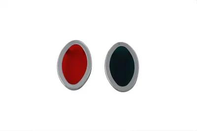 Wyatt Gatling Chrome Cateye Dash Panel Lens Kit for Harley Davidson UL & FL (Part #12-0034-AB) by Wyatt Gatling