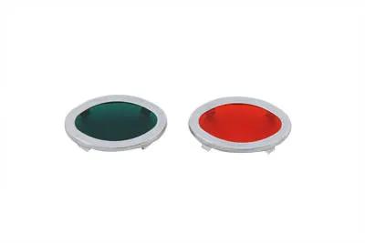 Wyatt Gatling Chrome Cateye Dash Panel Lens Kit for Harley Davidson UL & FL (Part #12-0034-AB) by Wyatt Gatling