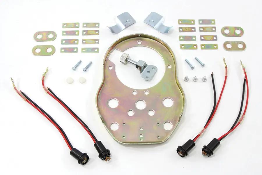 V-Twin 70357 Cateye Dash Base with Sockets for Harley Davidson WL and EL Models by V-Twin