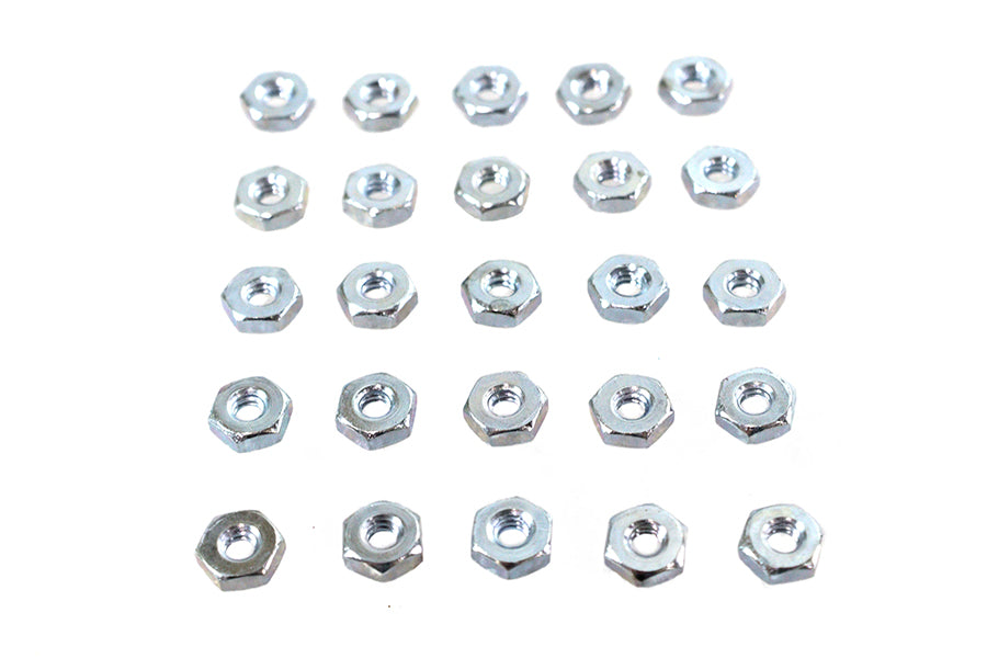 V-Twin Zinc Hex Nut 6/32 Inch Standard – Durable Fastener for Motorcycle Applications