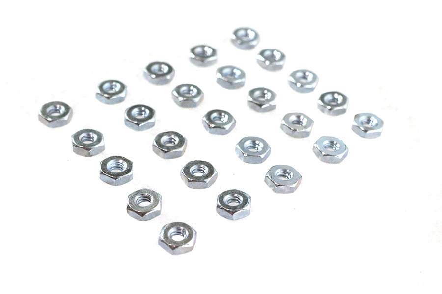 V-Twin Zinc Hex Nut 6/32 Inch Standard – Durable Fastener for Motorcycle Applications