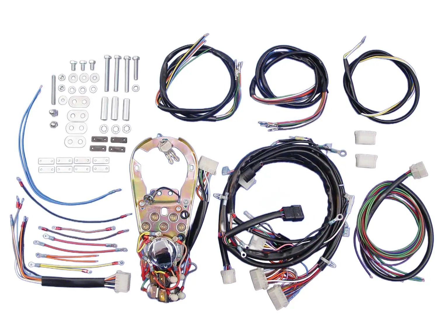 V-Twin 39-0191 5 Light Dash Base Wiring Harness Assembly for Harley Davidson FXST & FLST (1991-1995) by V-Twin