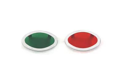 V-Twin Zinc Cateye Dash Panel Lens Kit for Harley Davidson FL and WL Models by V-Twin