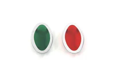 V-Twin Zinc Cateye Dash Panel Lens Kit for Harley Davidson FL and WL Models by V-Twin