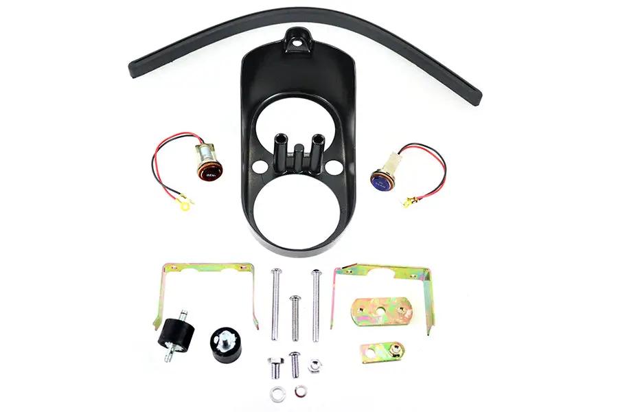 V-Twin FXS Dash Housing Kit Black for Harley Davidson FXS Models by V-Twin