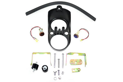 V-Twin FXS Dash Housing Kit Black for Harley Davidson FXS Models by V-Twin