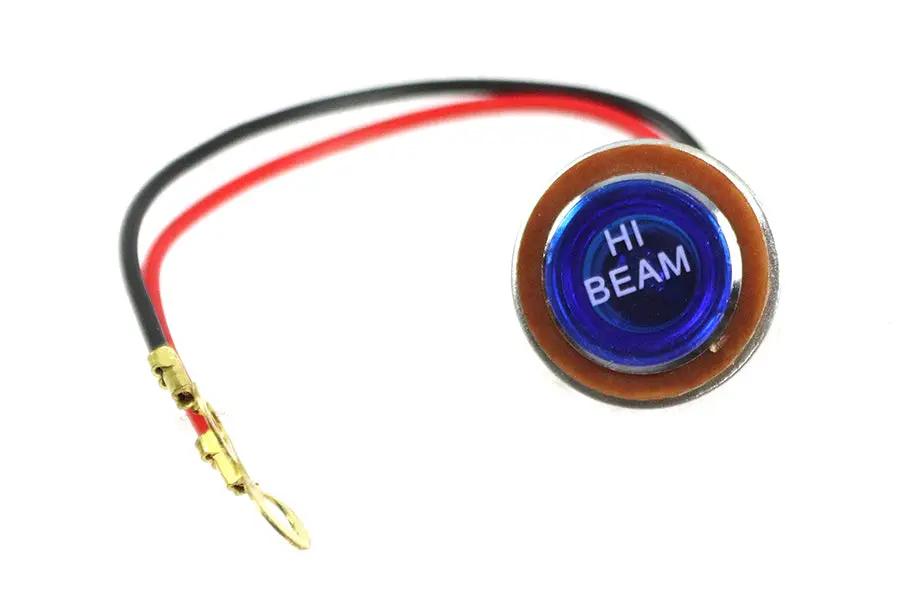 V-Twin Blue High Beam Indicator Lamp for Harley Davidson FX and XL Models by V-Twin