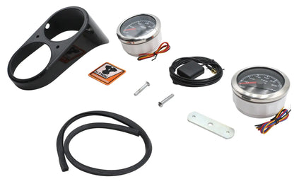 V-Twin GPS Speedometer and Tachometer Dash Kit for Harley Davidson FXR and FXE Models by V-Twin