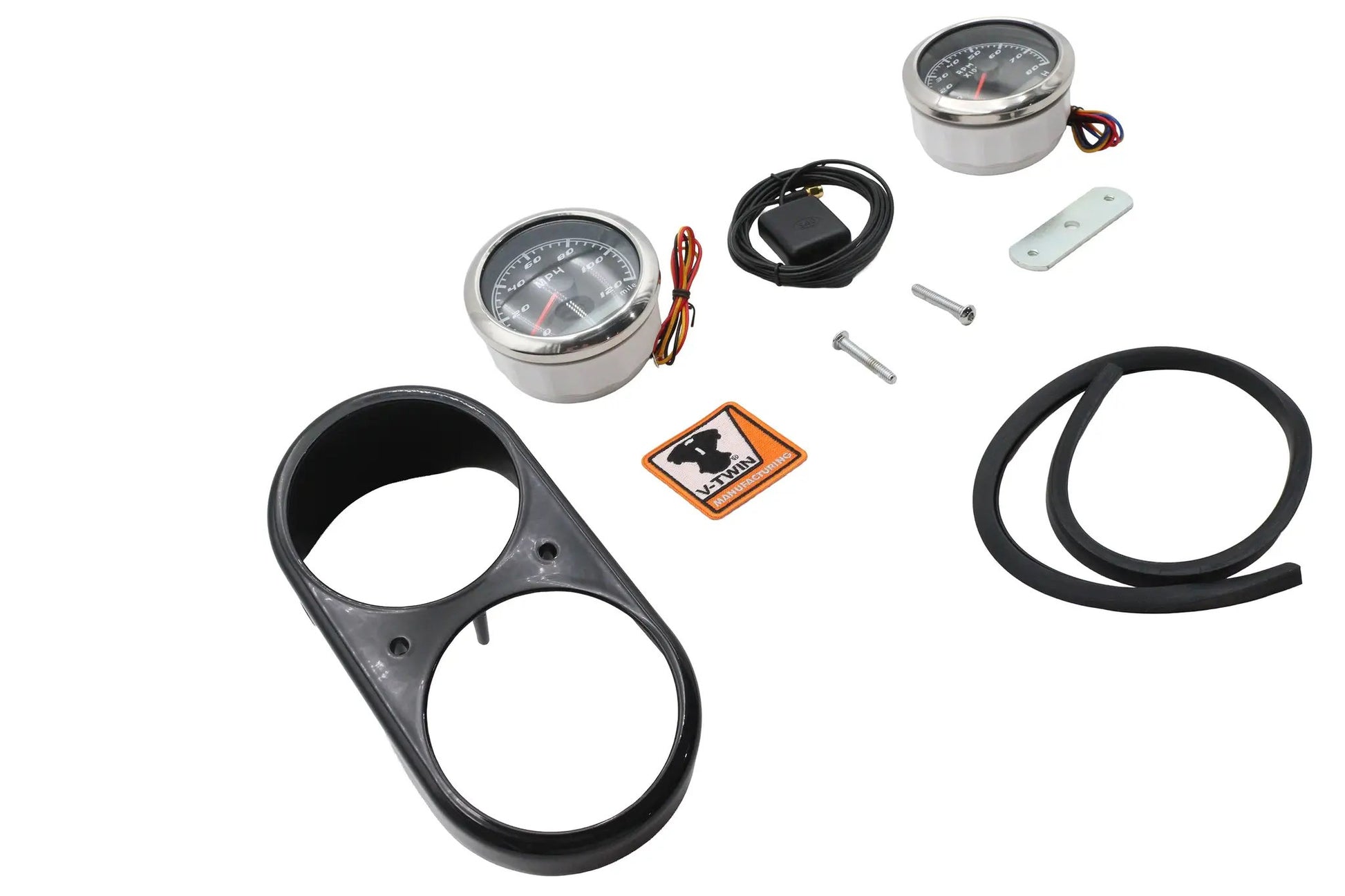 V-Twin GPS Speedometer and Tachometer Dash Kit for Harley Davidson FXR and FXE Models by V-Twin
