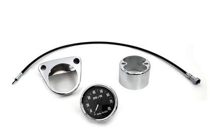 V-Twin XL Tachometer Kit for Harley Davidson XL (1971-1973) | Italian OEM Mechanical Tachometer with Riser Bar Compatibility by V-Twin
