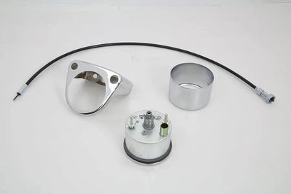 V-Twin XL Tachometer Kit for Harley Davidson XL (1971-1973) | Italian OEM Mechanical Tachometer with Riser Bar Compatibility by V-Twin