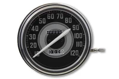 V-Twin Speedometer with 2:1 Ratio and White Needle for Harley Davidson FL (1941-1950) by V-Twin