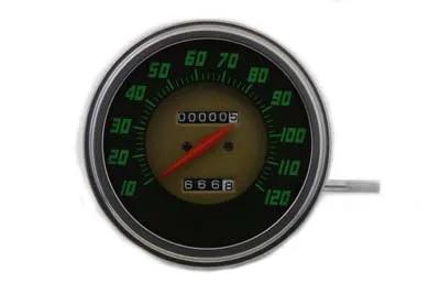 V-Twin 70845 1:1 Speedometer with Red Needle for Harley Davidson FL Models by V-Twin