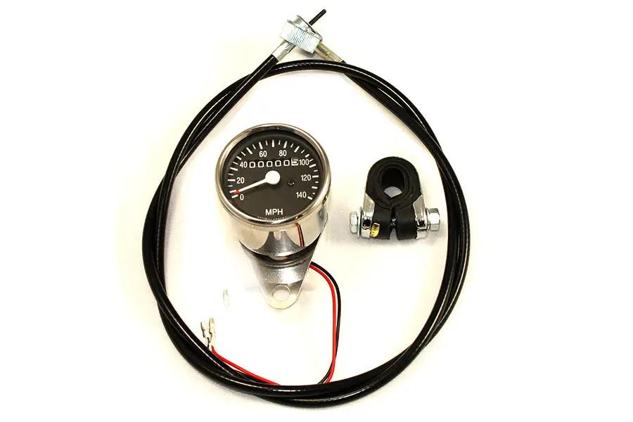 V-Twin Mini 60mm Speedometer Kit with 1:1 Ratio - Easy Installation for 1971-1983 Models by V-Twin