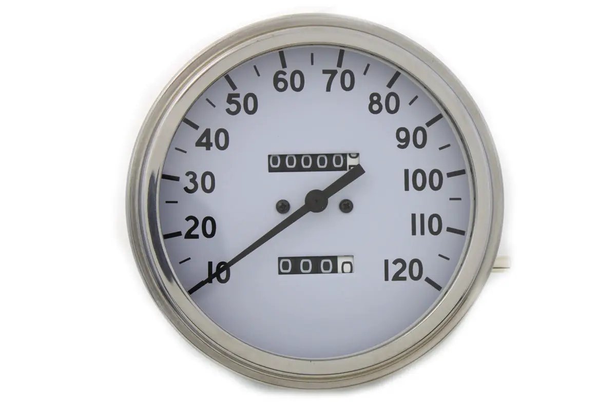 V-Twin Speedometer 2:1 for Harley Davidson FL Models - 4-1/4 inch Lens Diameter by V-Twin