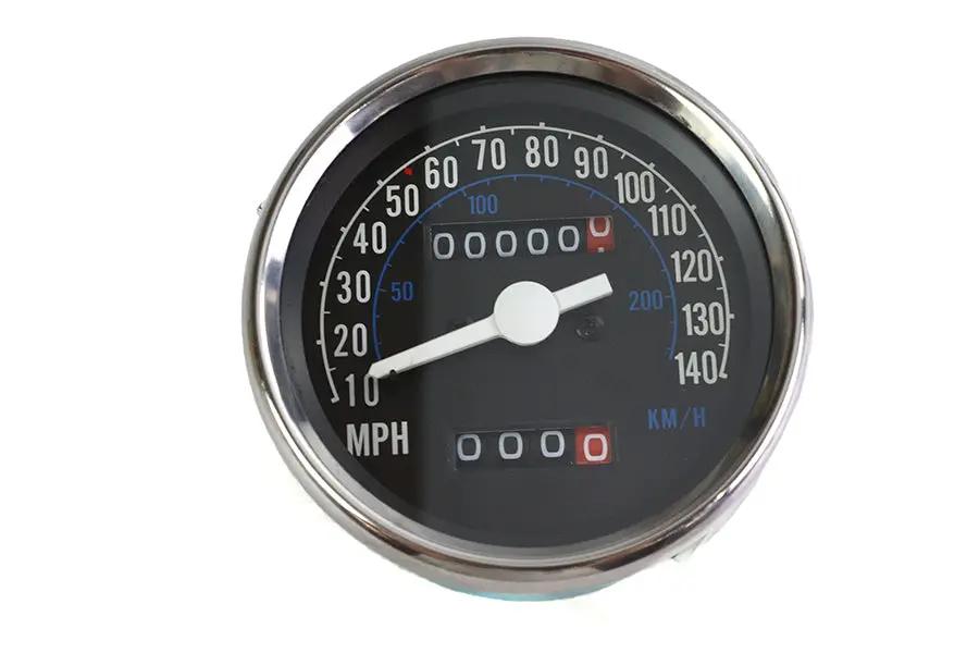 V-Twin 72504 2:1 Speedometer Head for Harley Davidson FX (1973-1982) - 4 Inch Diameter by V-Twin