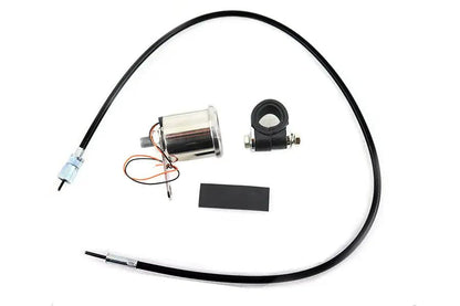 V-Twin Deco 48mm Mechanical Tachometer Kit with 2:1 Ratio by V-Twin