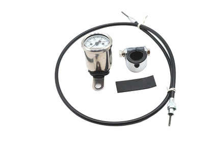 V-Twin Deco Mini 48mm Speedometer Kit with 2:1 Ratio - Classic Motorcycle Instrument Cluster by V-Twin