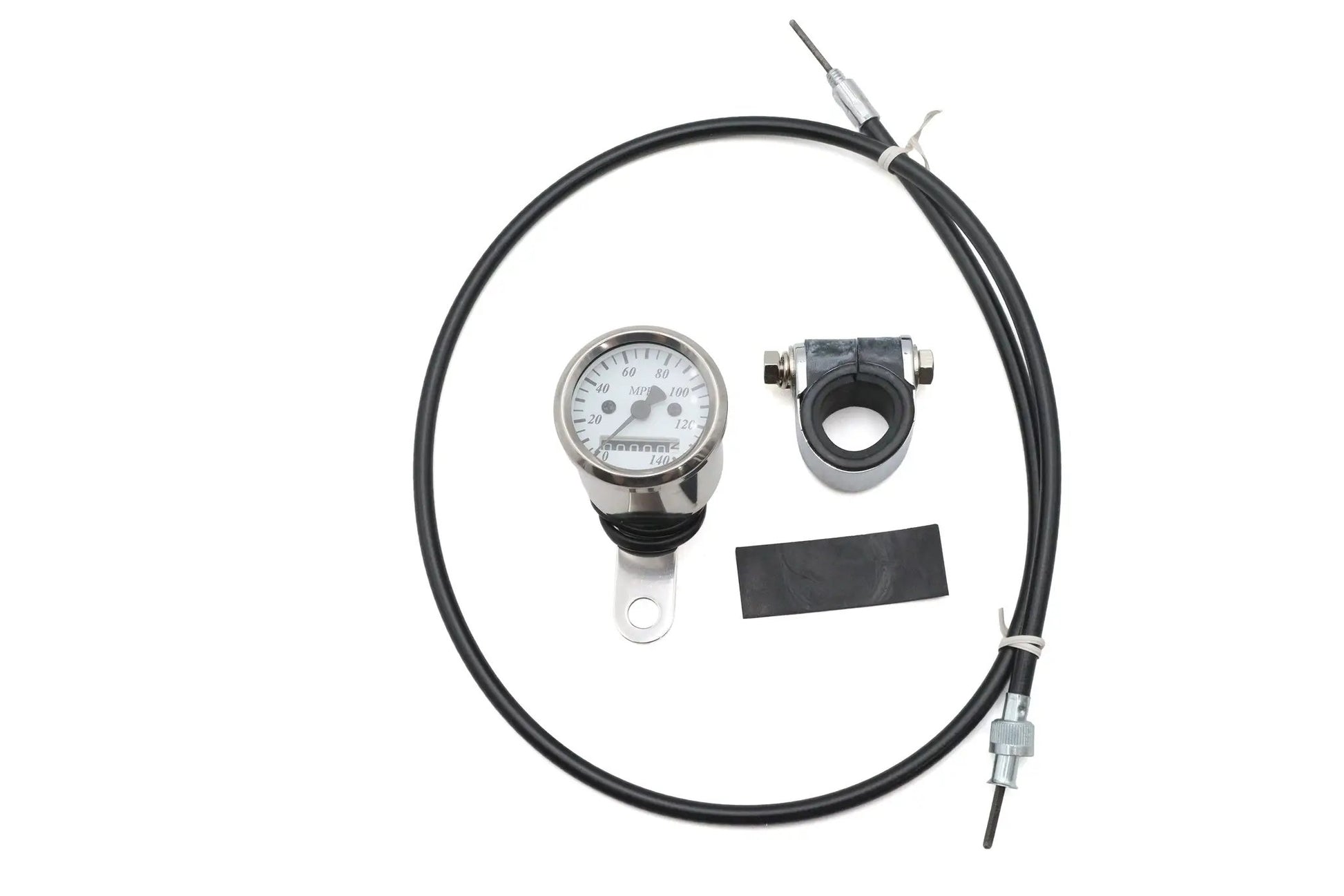 V-Twin Deco Mini 48mm Speedometer Kit with 2:1 Ratio - Classic Motorcycle Instrument Cluster by V-Twin