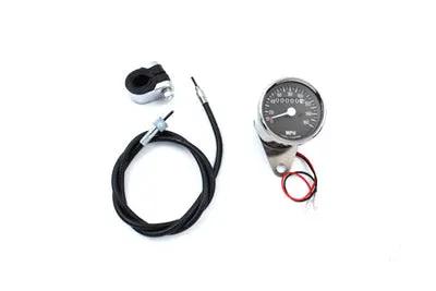 V-Twin Mini 60mm Speedometer Kit with 2240:60 Ratio for Custom Harley-Davidson FXST and FLST Models by V-Twin