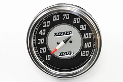 V-Twin Speedometer with 2240:60 Ratio and Late Needle for Harley Davidson FXST & FLST Models - Part #72410 by V-Twin