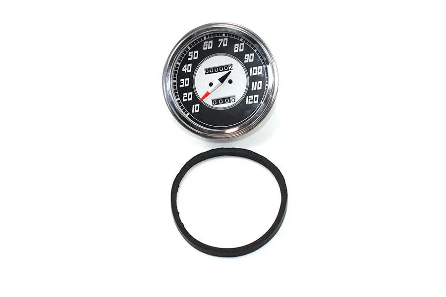 V-Twin Speedometer with 2240:60 Ratio and Late Needle for Harley Davidson FXST & FLST Models - Part #72410 by V-Twin