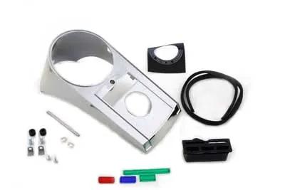 V-Twin Chrome Dash Panel for Harley Davidson FL Models - Part #71223 by V-Twin