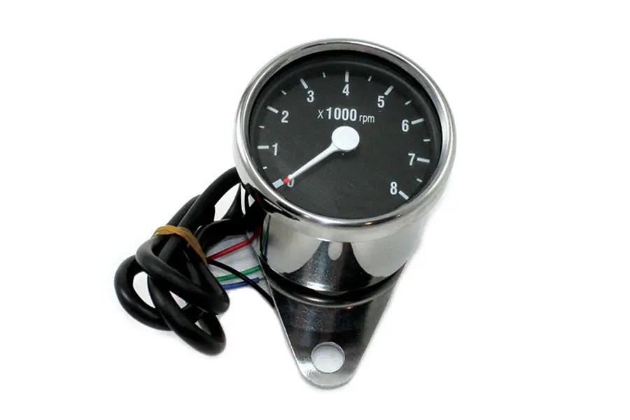 V-Twin Mini 60mm Electronic Tachometer with Wiring Kit - Part 39-0392 by V-Twin