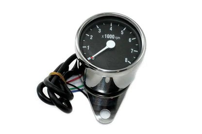 V-Twin Mini 60mm Electronic Tachometer with Wiring Kit - Part 39-0392 by V-Twin