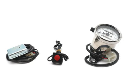 V-Twin Mini Multi-Colored 60mm Speedometer with 12V System Compatibility (Part No. 39-0433) by V-Twin