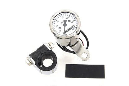 V-Twin Mini 48mm Speedometer with 2240:60 Ratio and Includes Cable & Mount Clamp by V-Twin