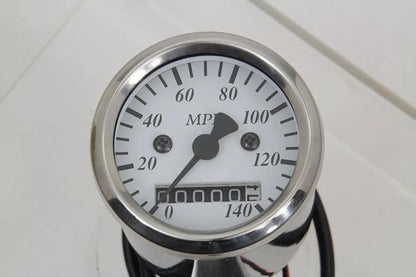 V-Twin Mini 48mm Speedometer with 2240:60 Ratio and Includes Cable & Mount Clamp by V-Twin