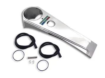 V-Twin Chrome Long Rider Style Dash Panel with 5-Inch Speedometer for Harley Davidson FL Models by V-Twin