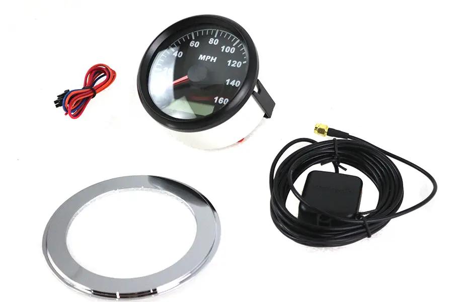 V-Twin 85mm GPS Speedometer Kit for Harley Davidson FL Models by V-Twin