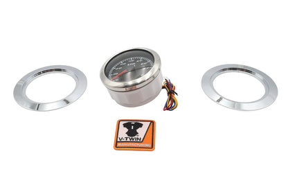 V-Twin 85mm Tachometer Kit with Built-In Hour Meter for Harley Davidson FL Models by V-Twin