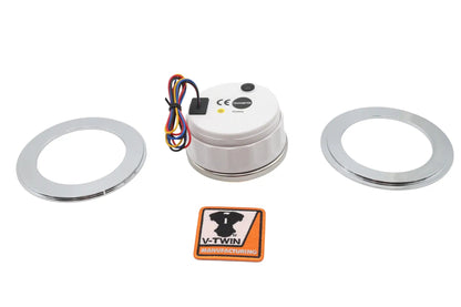 V-Twin 85mm Tachometer Kit with Built-In Hour Meter for Harley Davidson FL Models by V-Twin