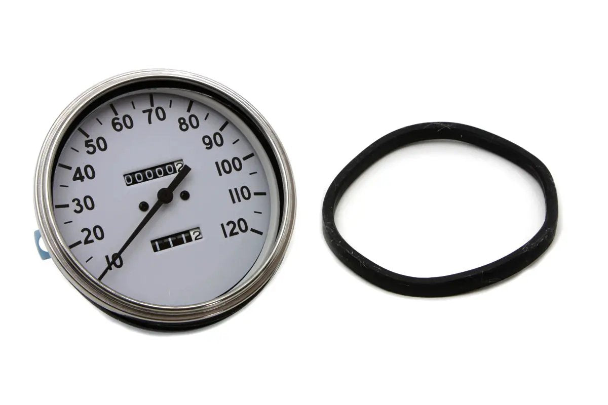 V-Twin Replica 2:1 Speedometer with Black Needle for Harley Davidson FL (Part #70848CWO) by V-Twin