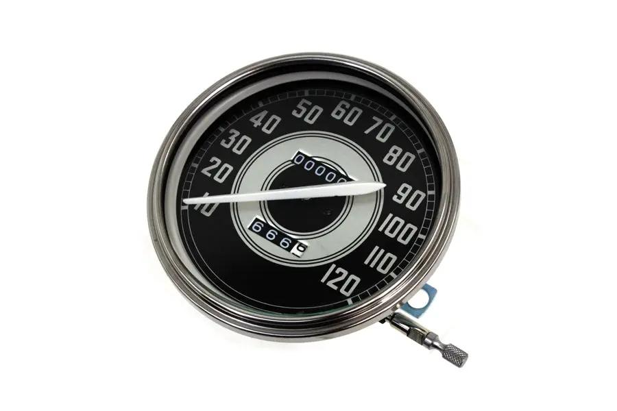 V-Twin Replica 2:1 Speedometer with White Needle for Harley Davidson FL 1940-1945 by V-Twin