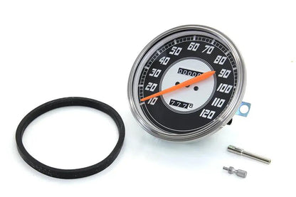 V-Twin Replica 2:1 Speedometer with Orange Needle for Harley Davidson FL Models by V-Twin