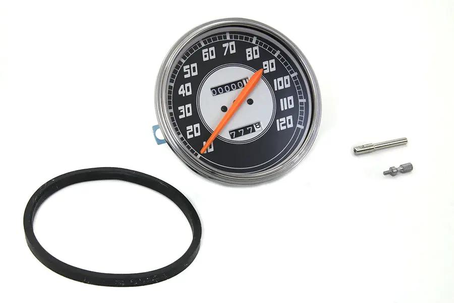 V-Twin Replica 2:1 Speedometer with Orange Needle for Harley Davidson FL Models by V-Twin
