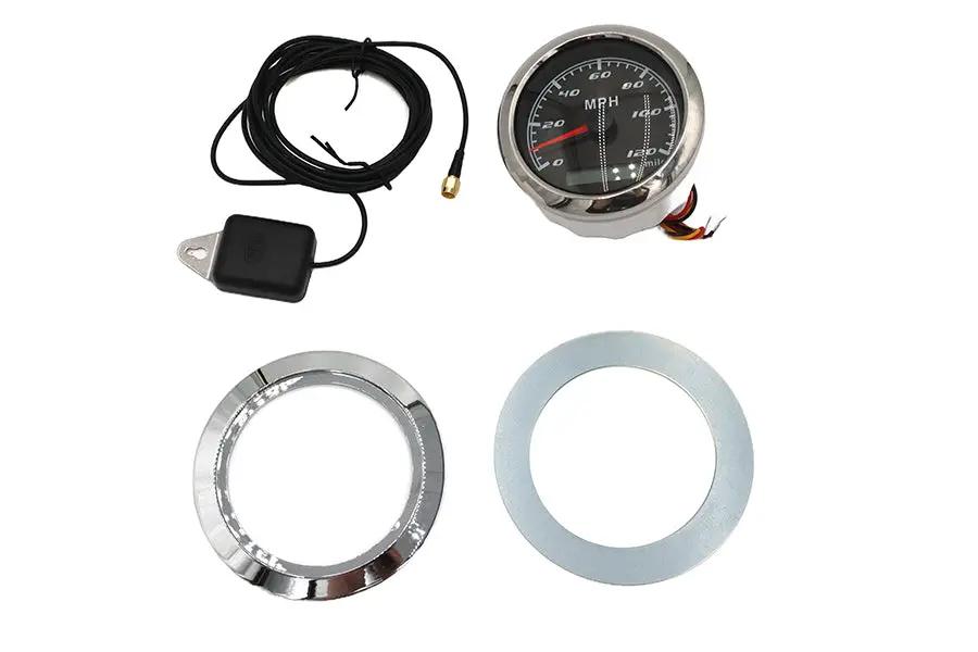V-Twin 85mm GPS Speedometer Kit for Harley Davidson EL Models by V-Twin