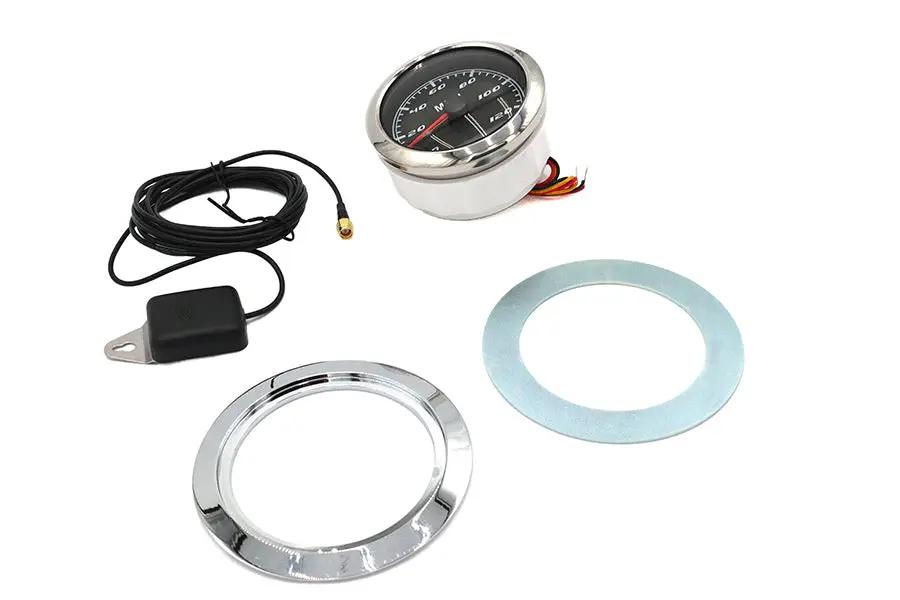 V-Twin 85mm GPS Speedometer Kit for Harley Davidson EL Models by V-Twin