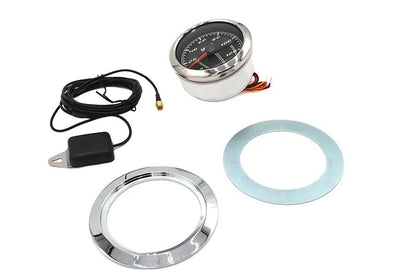V-Twin 85mm GPS Speedometer Kit for Harley Davidson EL Models by V-Twin