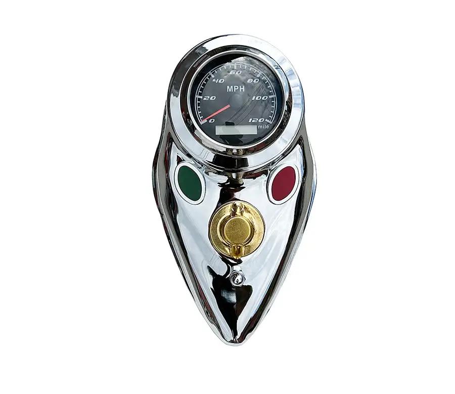 V-Twin 85mm GPS Speedometer Kit for Harley Davidson EL Models by V-Twin