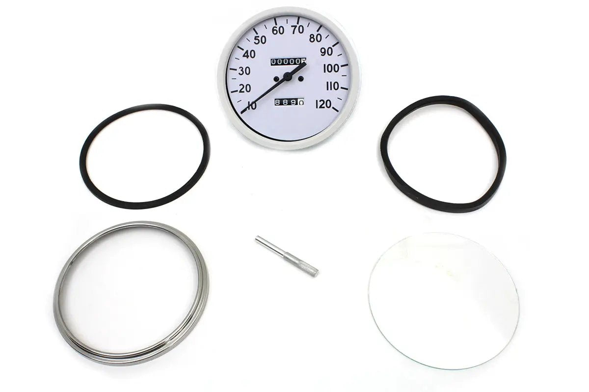 V-Twin Replica 2:1 Speedometer with Black Needle for Harley Davidson FL (Part #70848DWO) by V-Twin