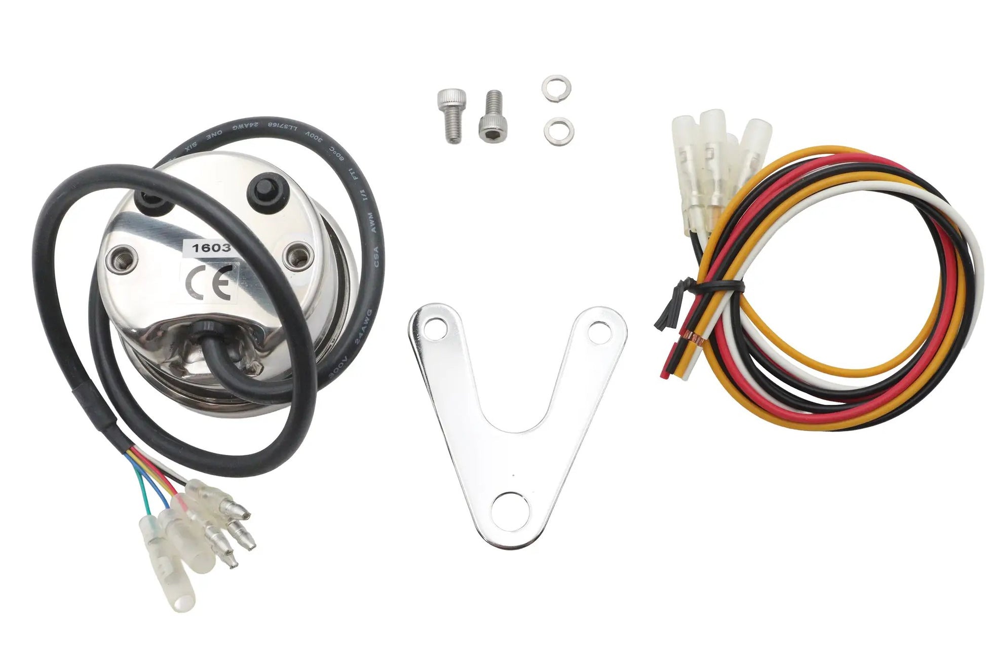 V-Twin Mini 60mm Electronic Speedometer with Extension Harness by V-Twin