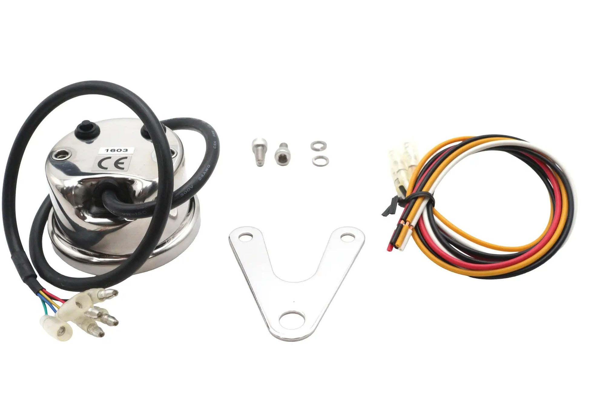 V-Twin Mini 60mm Electronic Speedometer with Extension Harness by V-Twin