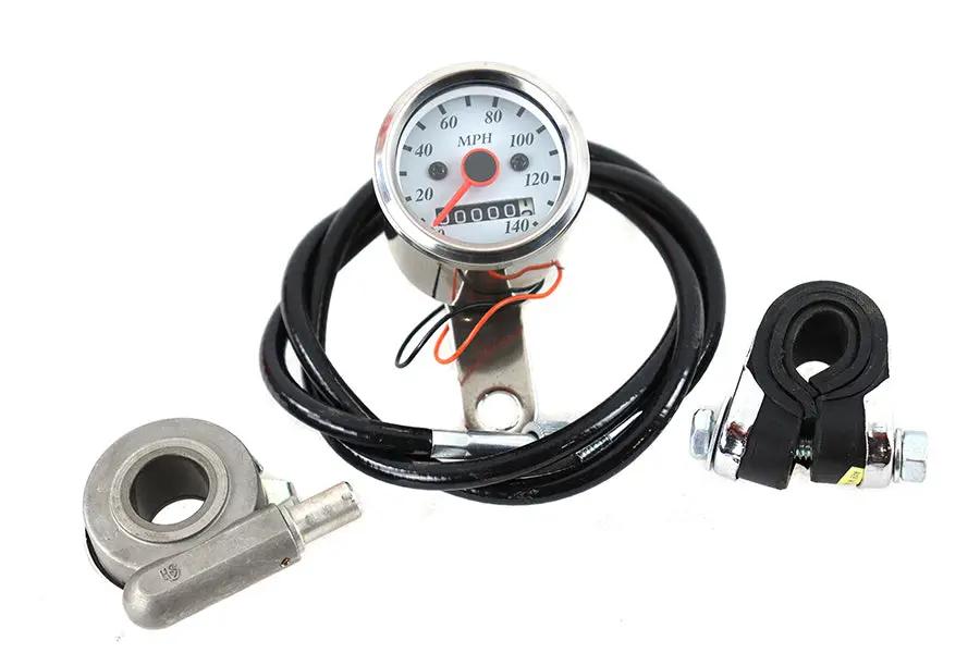 V-Twin Deco Mini 48mm Speedometer Kit with 2:1 Ratio by V-Twin