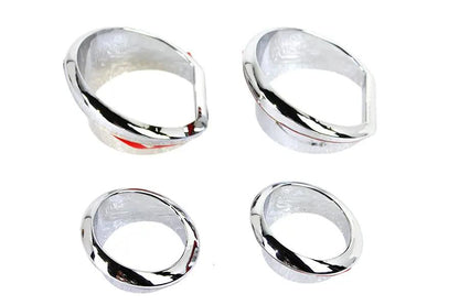 V-Twin Gauge Trim Kit Chrome for Harley Davidson FLH (2014-2023) by V-Twin