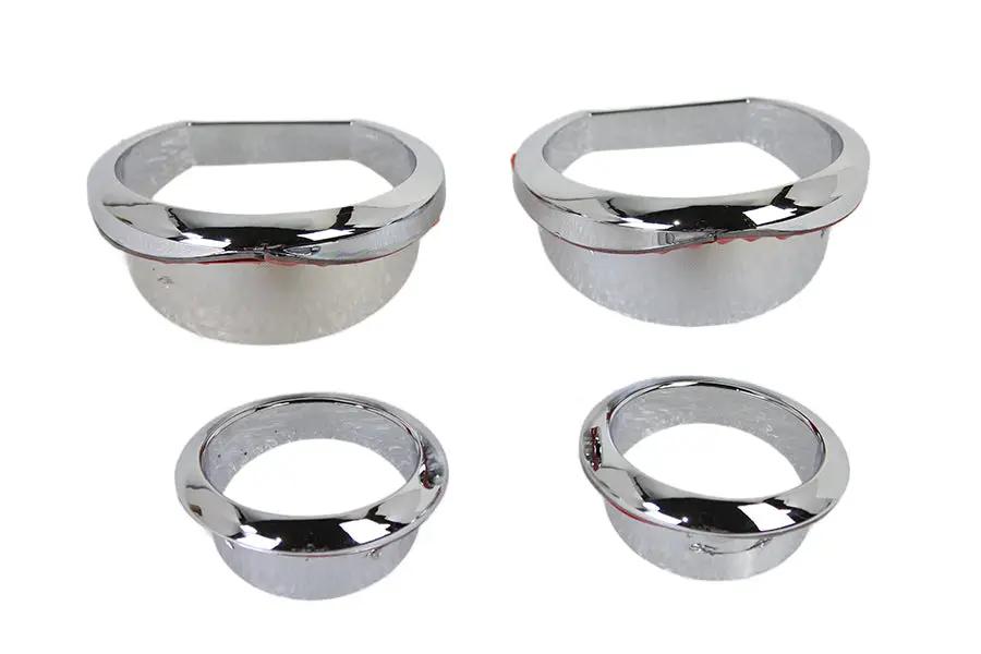 V-Twin Gauge Trim Kit Chrome for Harley Davidson FLH (2014-2023) by V-Twin